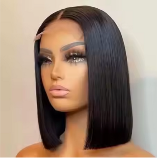 'She Means Business' Red 10" - Straight Bob Cut - Frontal HD Lace 4x4